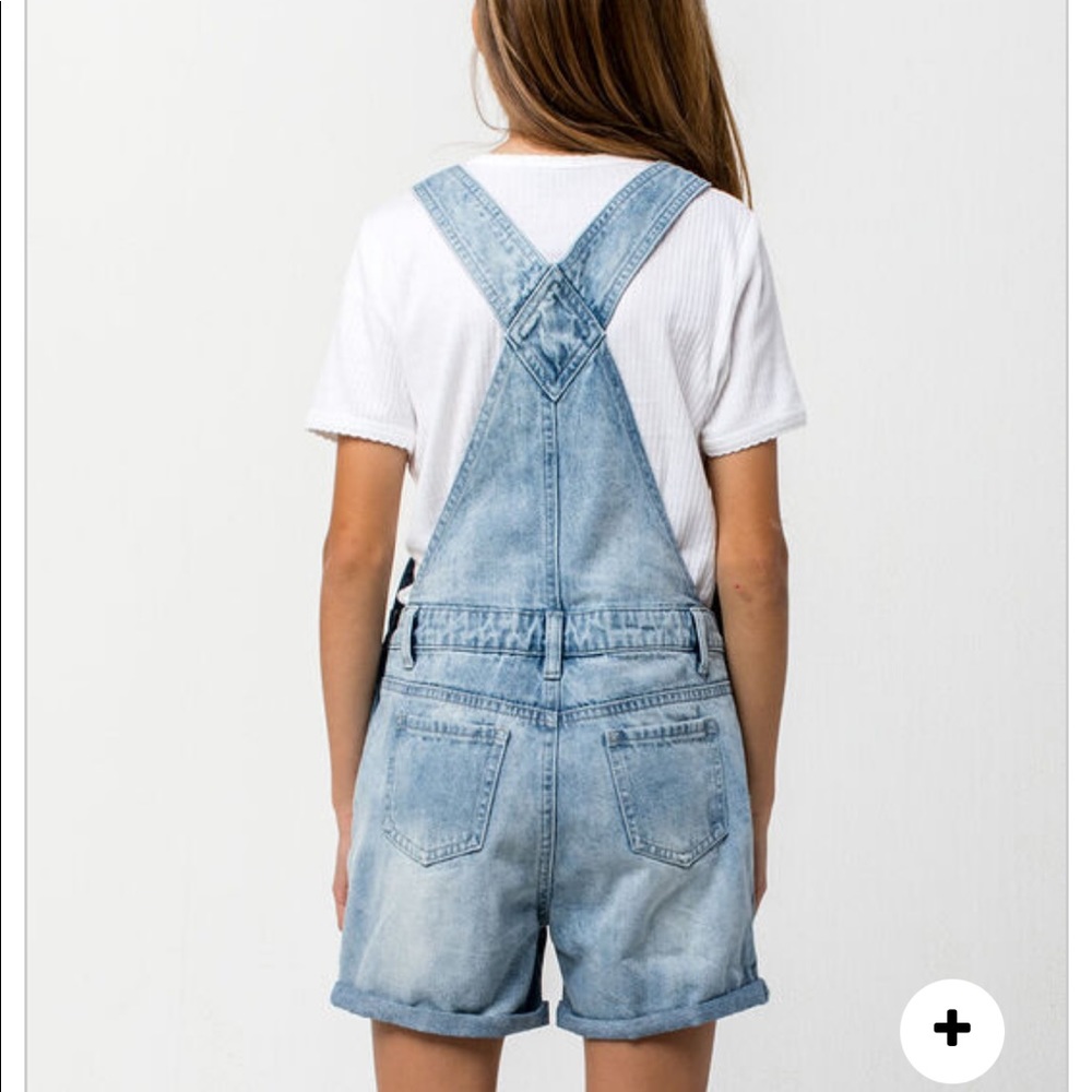 RSQ Collective -Ripped Girls Denim Shortalls - Picture 3 of 13